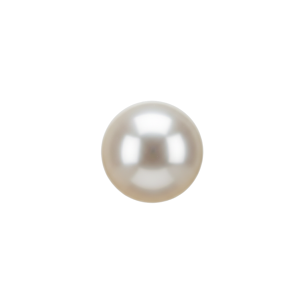 Pearl decorative element with background removed, showing only the pearl